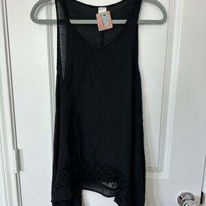 Friends By Choice Black Sleeveless Top NWT
